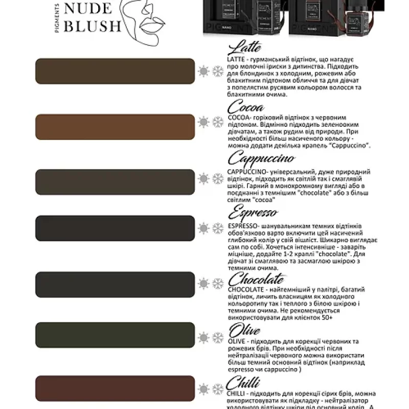 Пігмент D|N Nude Blush Brows Nano Pigment CAPPUCCINO