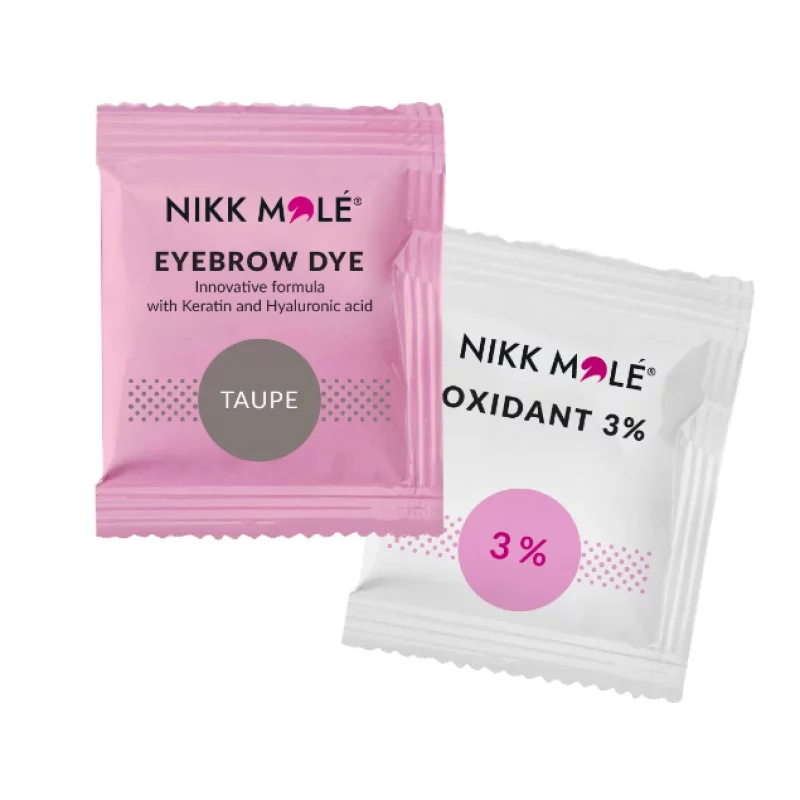 Краска для бровей и ресниц с окислителем Taupe NIKK MOLE